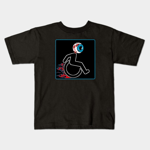 WHEELCHARIOT 12 (Eyeball) Kids T-Shirt by GardenOfNightmares